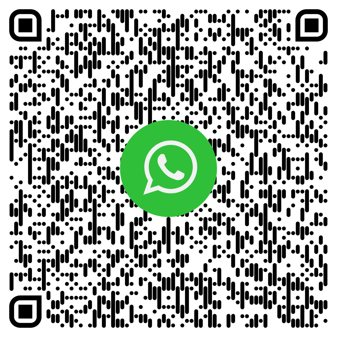 QR code qui permet de nous envoyer un whatsapp